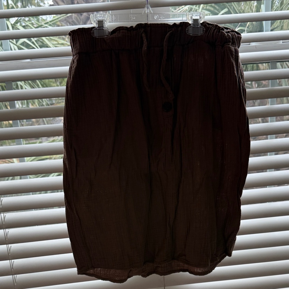 Chic Dark Brown Pencil Skirt for Women